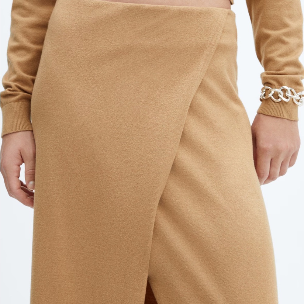 Mango Asymmetrical Camel Skirt - Picture 4 of 8